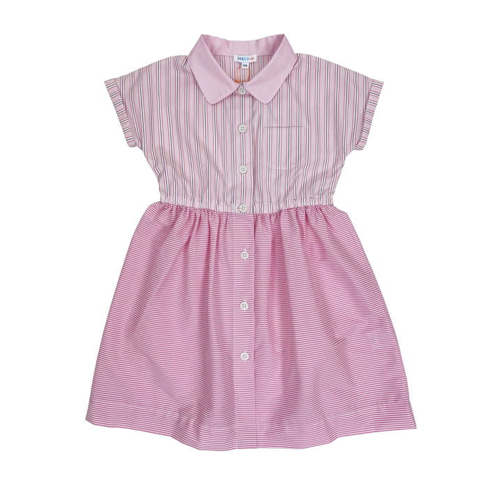 Girls Miranda Dress - Mixed Stripes - My Little J