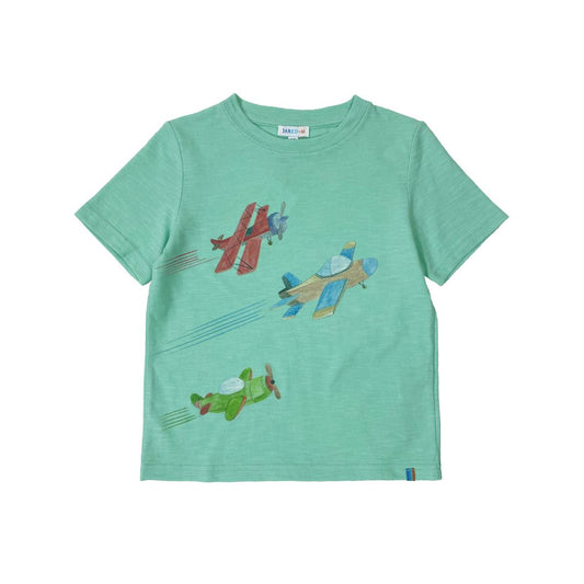 Boys SS Crew Neck Print Tee - Planes - My Little J