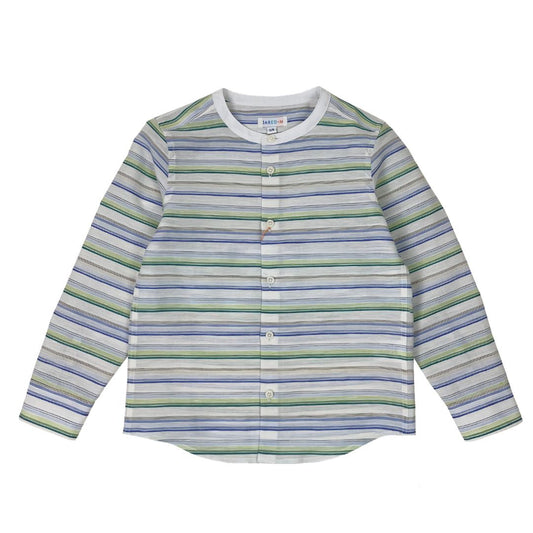 Boys LS Bank Collar Stripy Shirt - My Little J