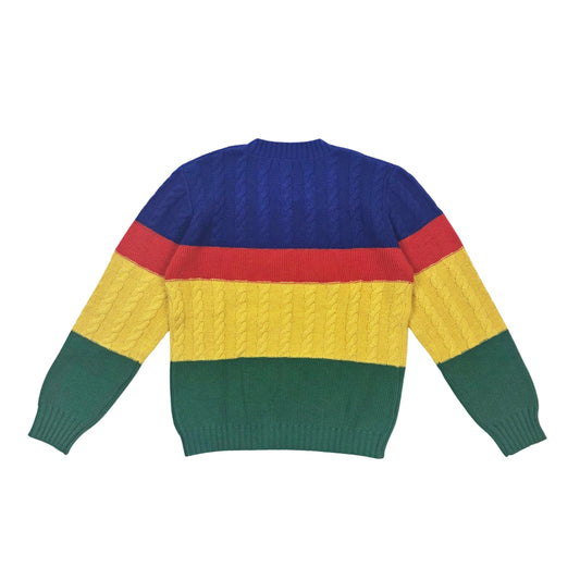 Boy's Merino Wool Blend Color Stripes Sweater