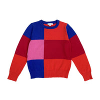 Boy's Merino Wool Intrasia Color Blocking Sweater - My Little J