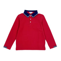 Boy's  LS Flat Knit  Polo - My Little J