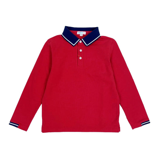Boy's  LS Flat Knit  Polo - My Little J