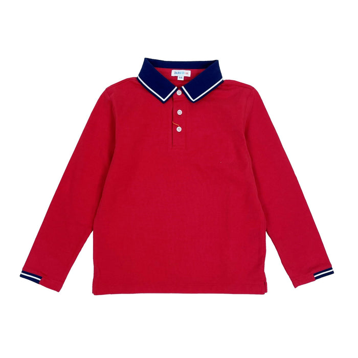 Boy's  LS Flat Knit  Polo - My Little J