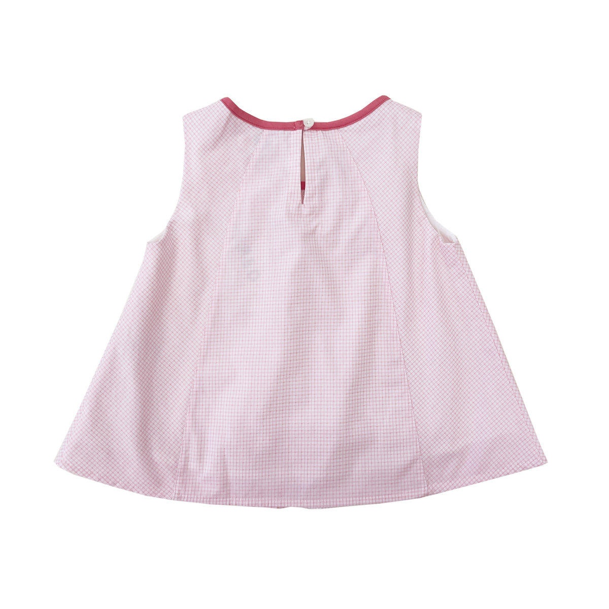 Girl's Sleeveless Piaid Top