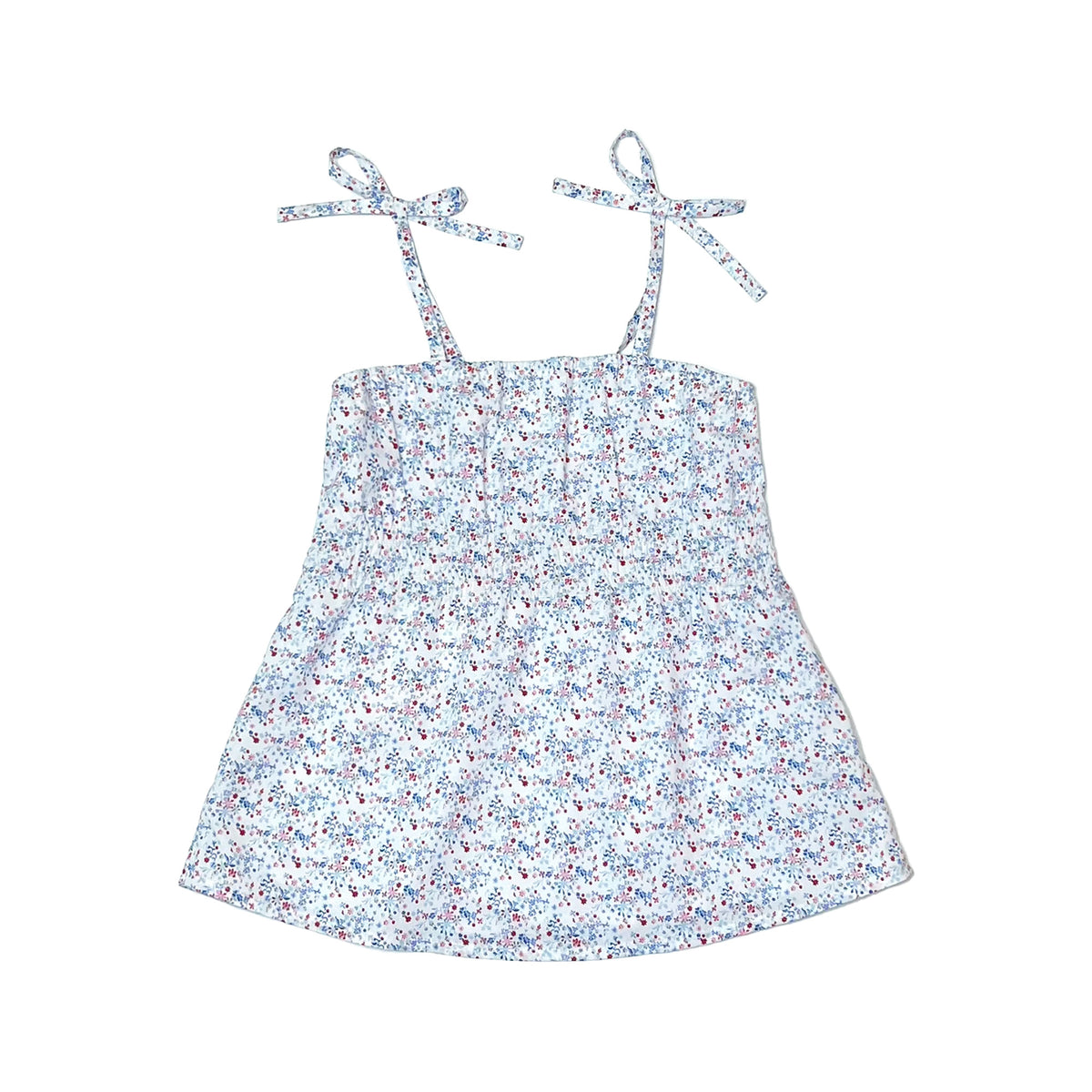 Girl's Woven Floral Print Tiki Top