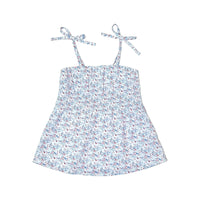 Girl's Woven Floral Print Tiki Top