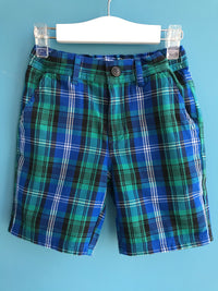 Boy's Basic Plaid Slim Shorts