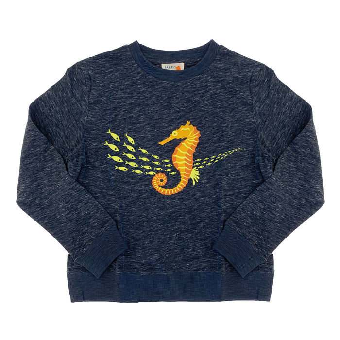 Boy's FW LS Knit Crew Neck with Seahorse  Print Tee - My Little J