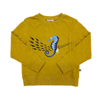 Boy's FW LS Knit Crew Neck with Seahorse  Print Tee - My Little J