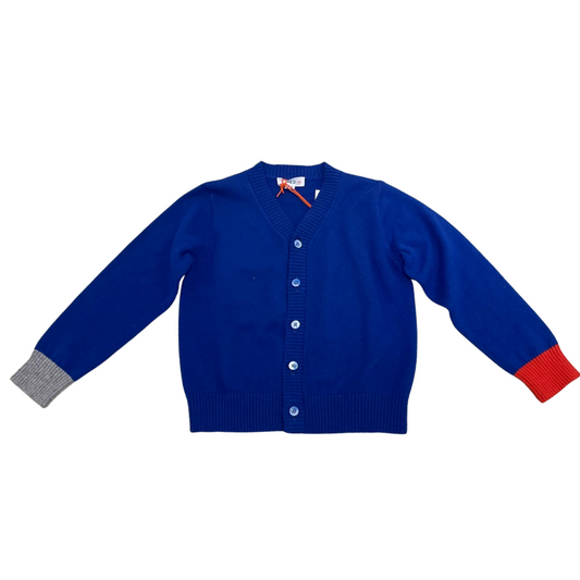 Boy's FW LS  Sweater Cardigan with contrast color cuff - My Little J