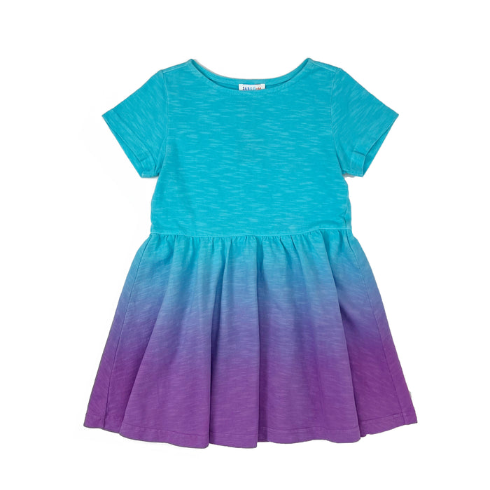 Girls SS Knit  Dip dye Dress