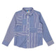 Boy's LS Spread Collar Mixed Check and Stripe  Shirt