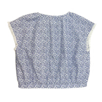 Girls SS floral Print with  Lace detail Top