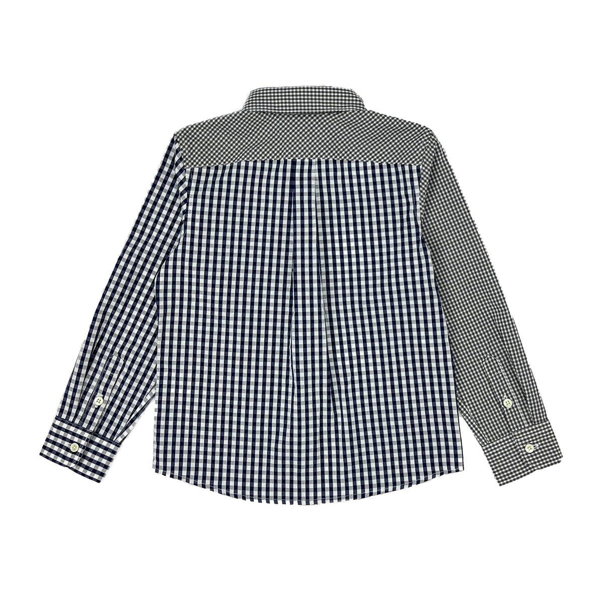 Boy's LS Spread Collar Mixed Check  Shirt