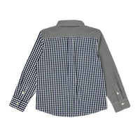 Boy's LS Spread Collar Mixed Check  Shirt
