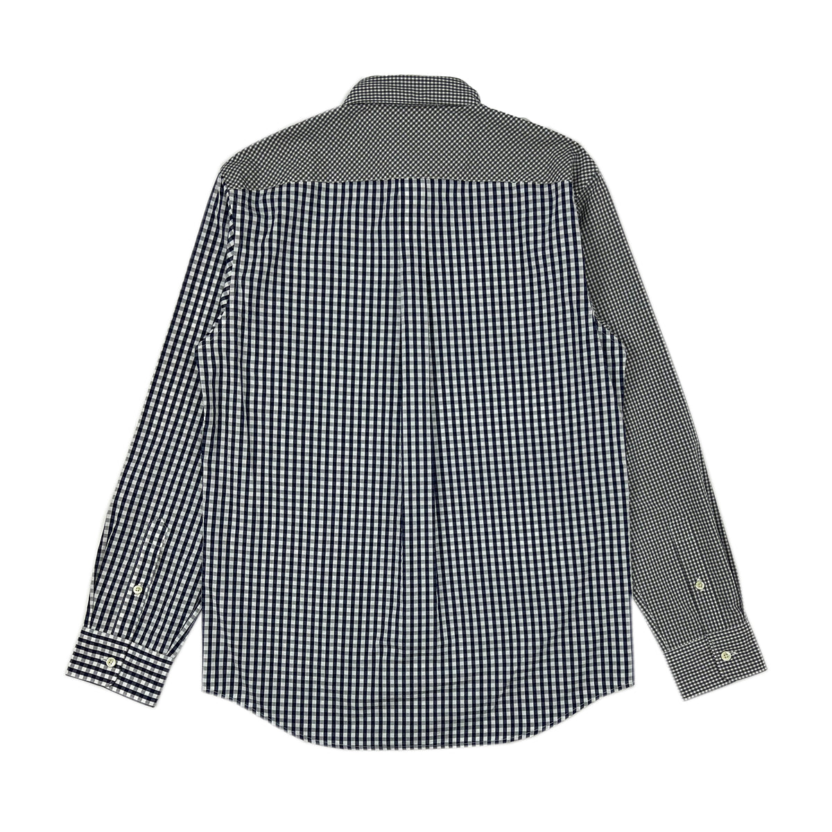 Men LS Spread Collar Mixed Check  Shirt