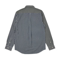Men LS Spread Collar Mixed Check  Shirt