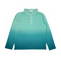 Boy's LS Flat Knit Dip dye Polo - My Little J