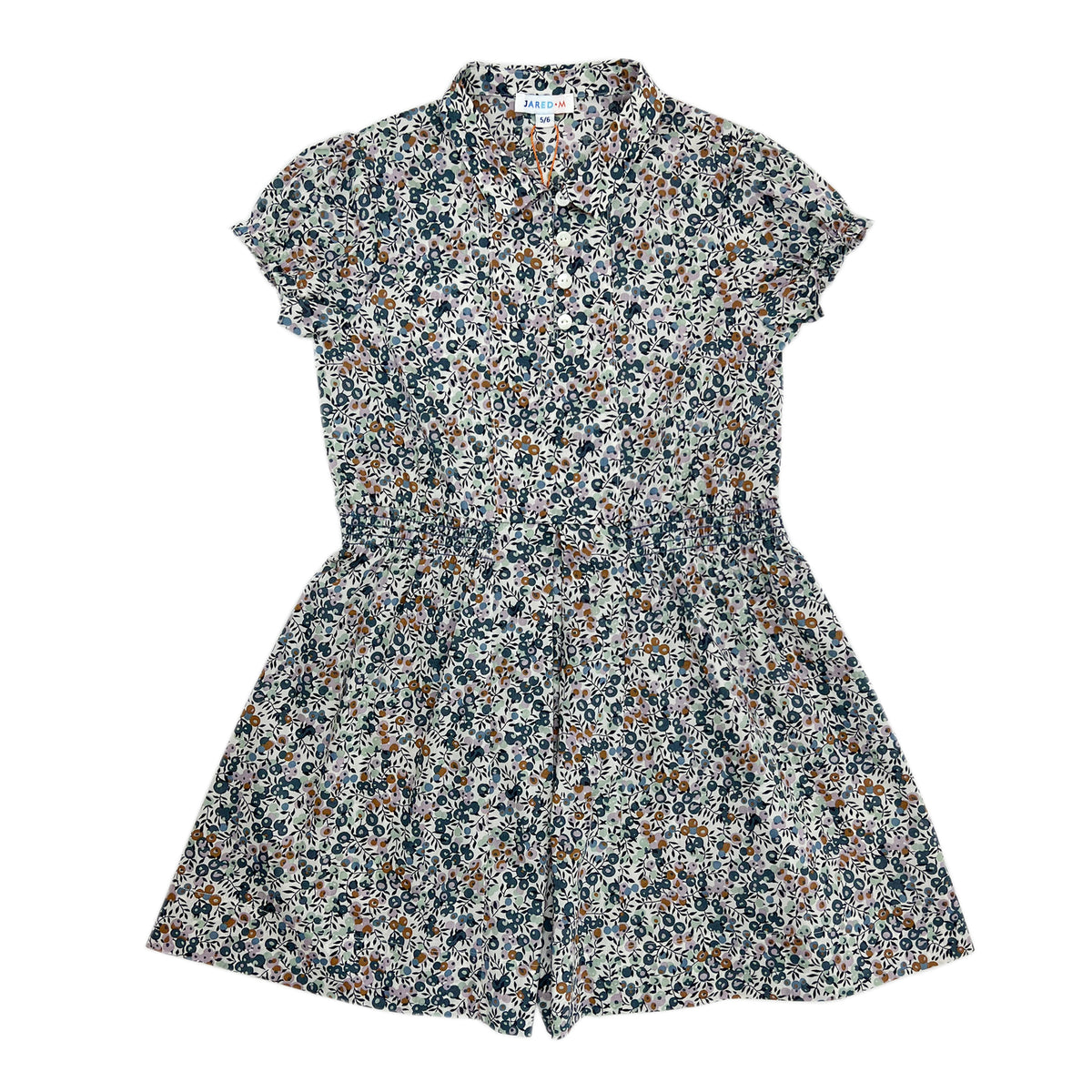 Girls SS floral Print Smocking Dress