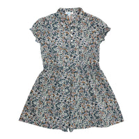 Girls SS floral Print Smocking Dress