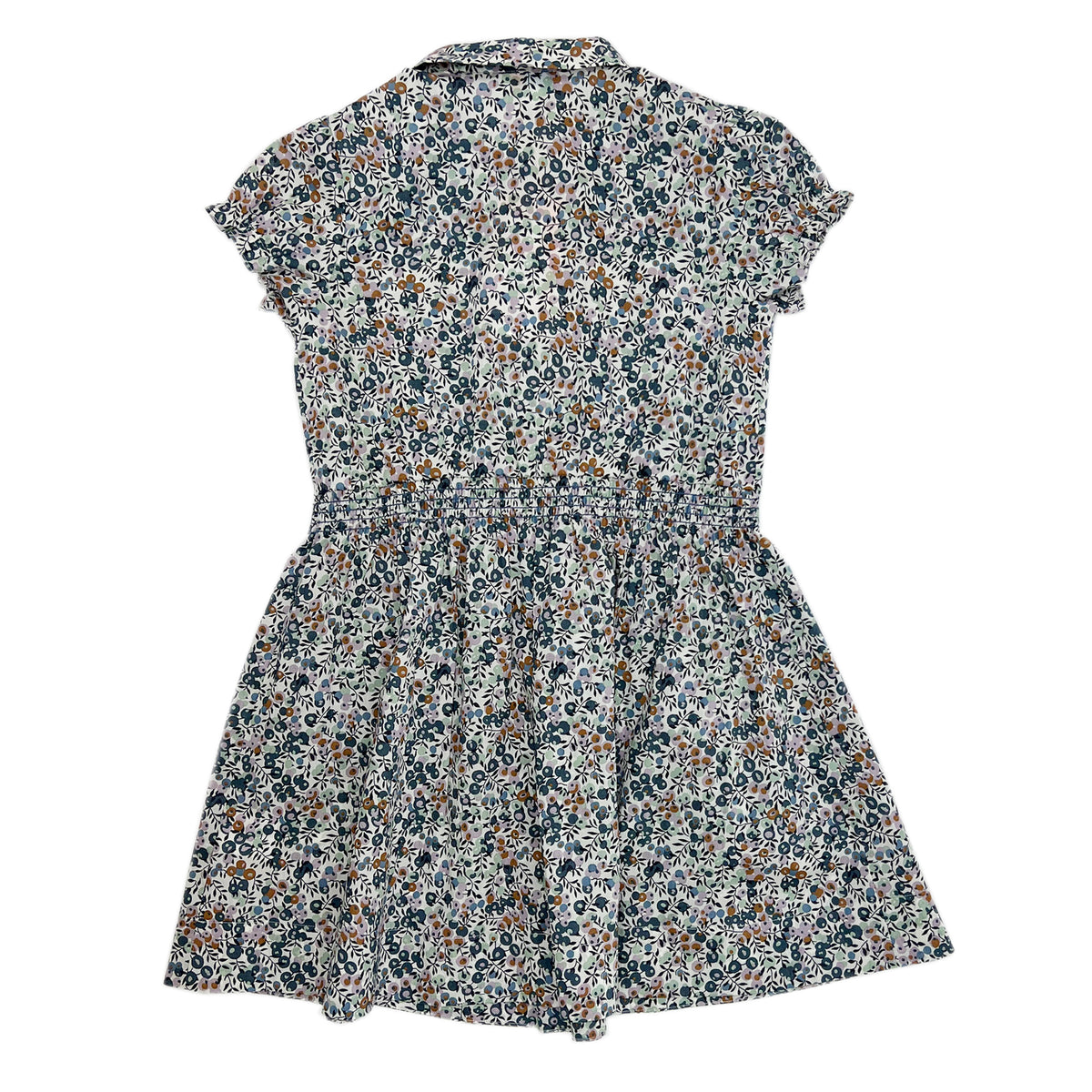 Girls SS floral Print Smocking Dress