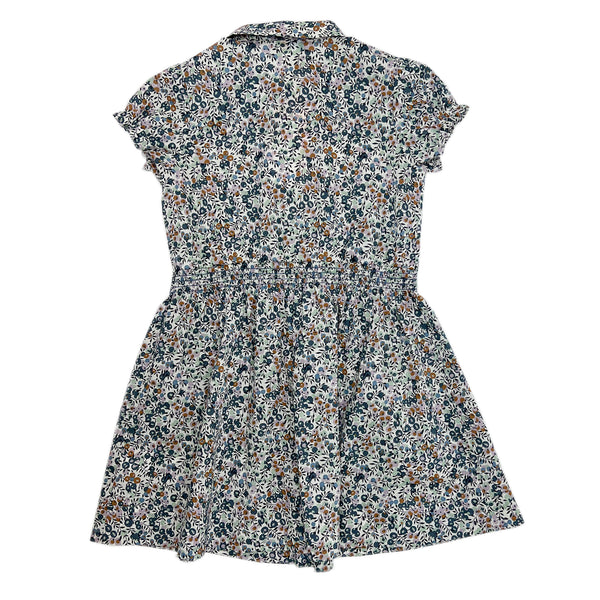 Girls SS floral Print Smocking Dress