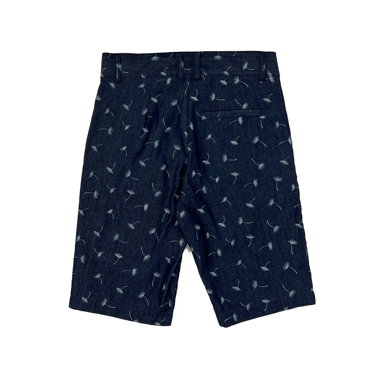 Boy's indigo twill  print Shorts