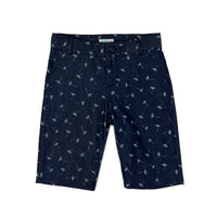 Boy's indigo twill  print Shorts