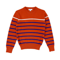 Boy's cotton color contrast stripe Sweater - My Little J