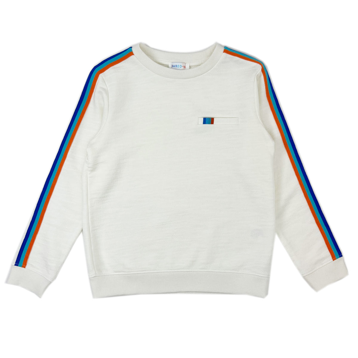 Boy's LS Knit Crew Neck with tape detail Pullover
