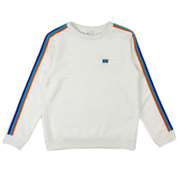 Boy's LS Knit Crew Neck with tape detail Pullover