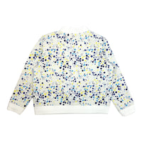 Boy LS Knit Print Zip Up Baseball Jacket