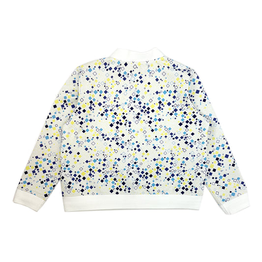 Boy LS Knit Print Zip Up Baseball Jacket - My Little J