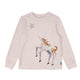 Girls LS Knit Crew Neck pullover with Unicorn printed
