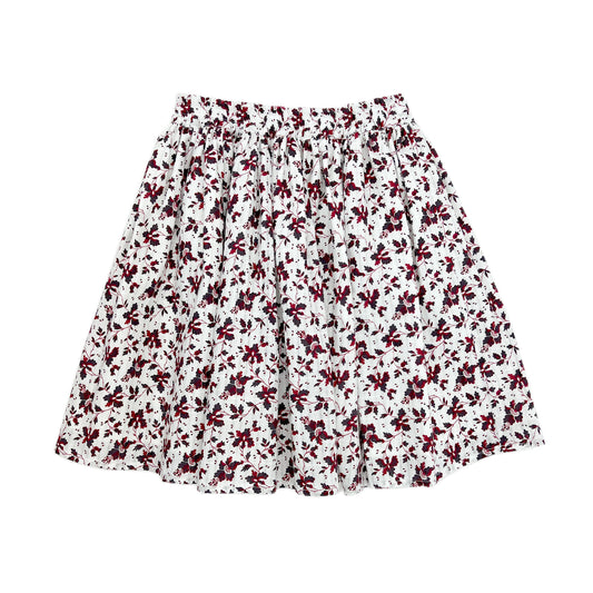 Girl's White floral Print Skirt - My Little J