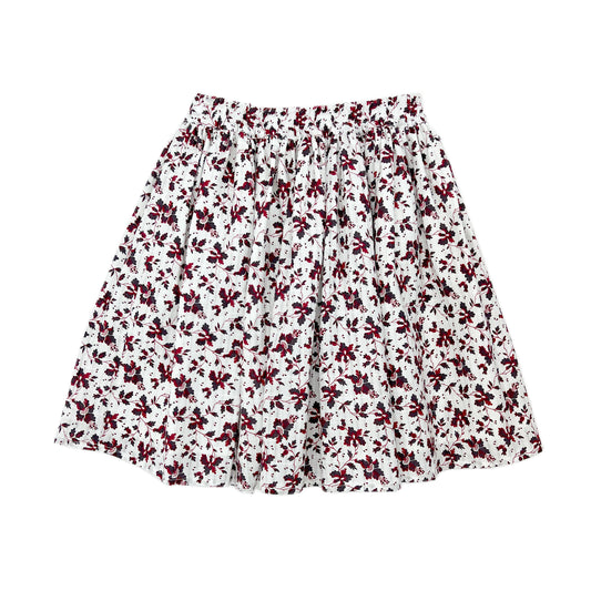 Girl's White floral Print Skirt - My Little J