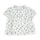 Girls SS Ruffle Collar  floral Print Top