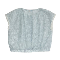 Girls SS floral Print with  Lace detail Top