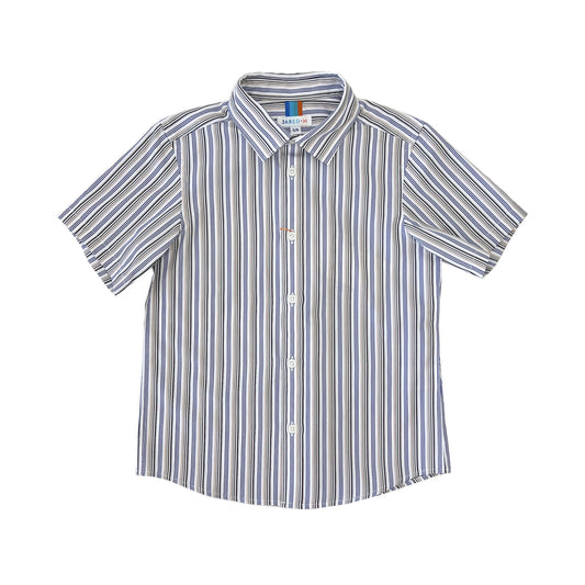 Boy's SS Spread Collar Stripe Shirt - My Little J