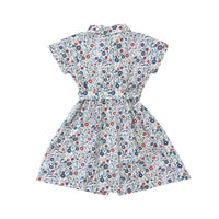 Girl's Floral Shirt Dress