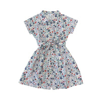 Girl's Floral Shirt Dress