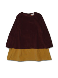 Girl A Line Contrast Detail Dress