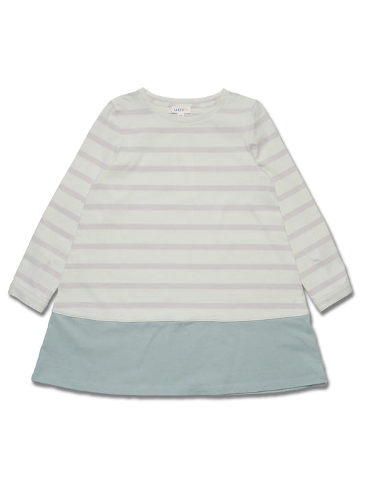 Girl's LS A Line Contrast Detail Dress - My Little J