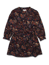 Girl LS Ruffle Front Dress