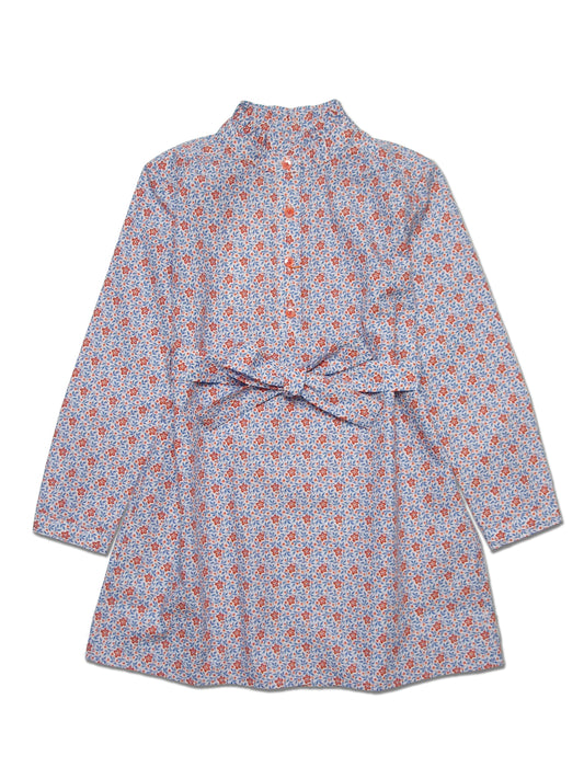 Girl LS Ruffle Half Placket Dress - My Little J