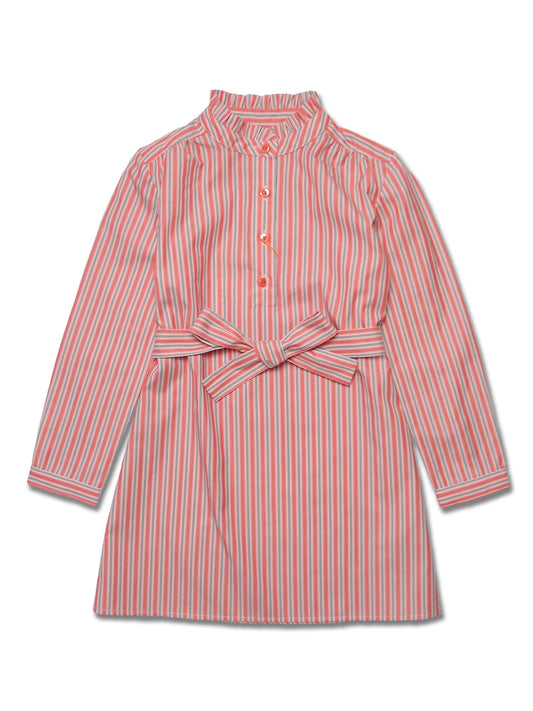 Girl LS Ruffle Half Placket Dress - My Little J