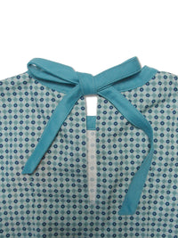 Girl's LS Dress with Contrast Neck Trim