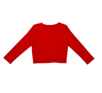 Girl's LS Crossover hem Knit Top