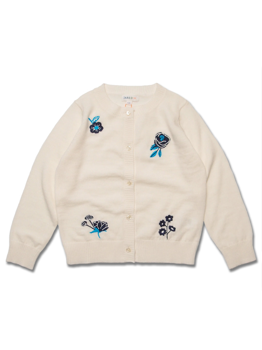 Girl's Merino Wool Floral Embriodary Cardigan